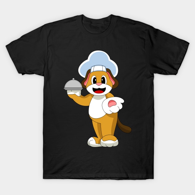 Dog Chef Platter T-Shirt by Markus Schnabel